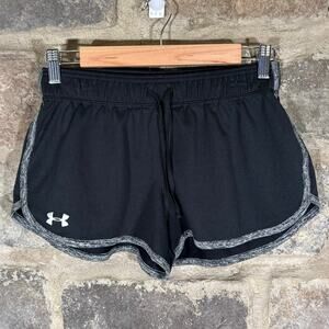 Under Armour Tech Shorts Woman's X-Small Black Gray Lightweight Athletic Wicking